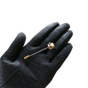 Vintage Flower Pearl Stick Pin, Vintage Jewelry
